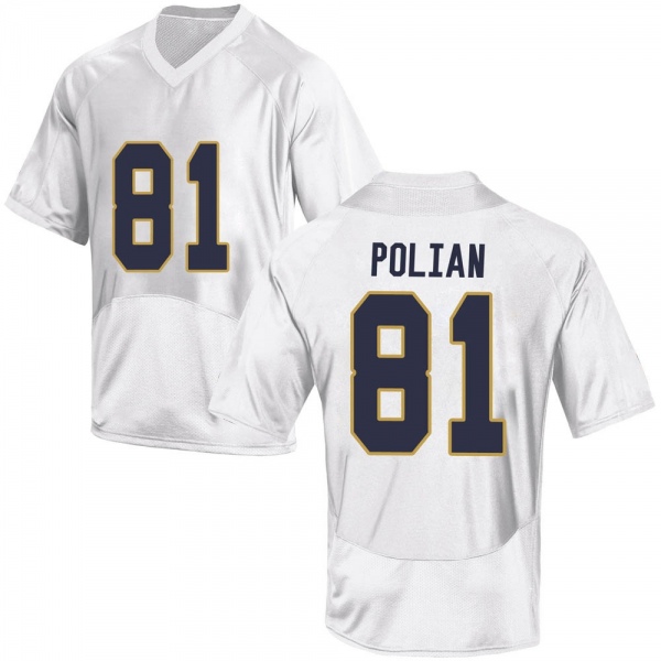 Jack Polian Notre Dame Fighting Irish NCAA Youth #61 White Game College Stitched Football Jersey XMS1755IX